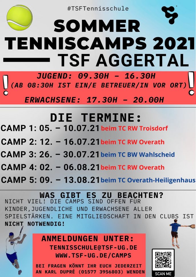 Tenniscamps Tcoh Sommer 2021